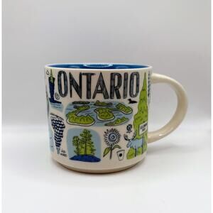 Starbucks Ontario You Are Here Collection Mug Blue Interior Canada Coffee Cup
